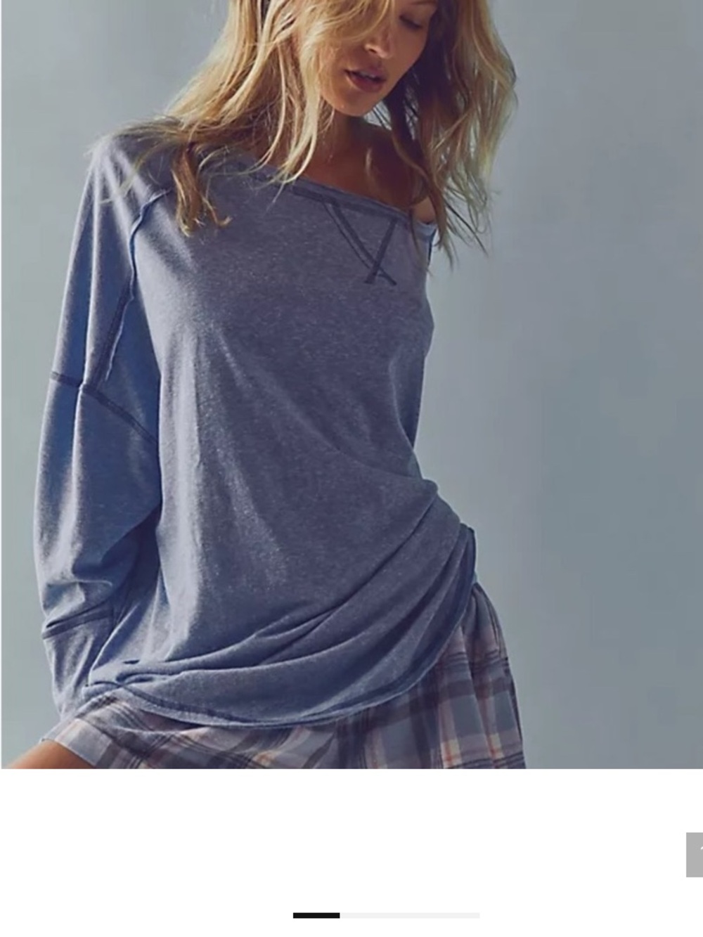 Free People Grey Pillow Talk Pullover